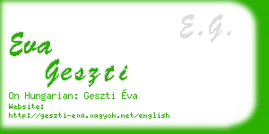 eva geszti business card